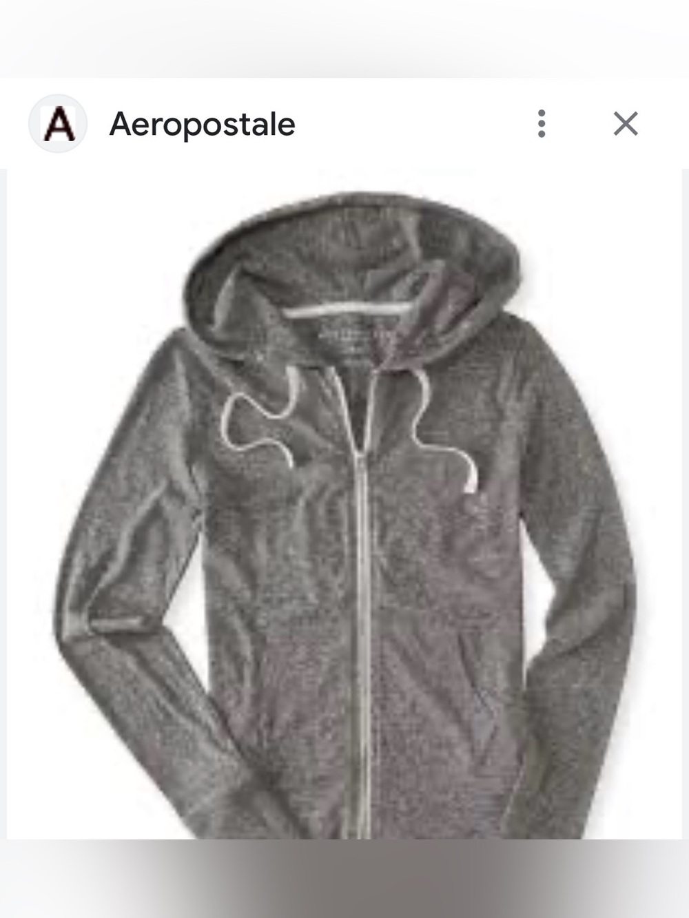 Aeropostale Women's Heather Gray Hoodie zip up